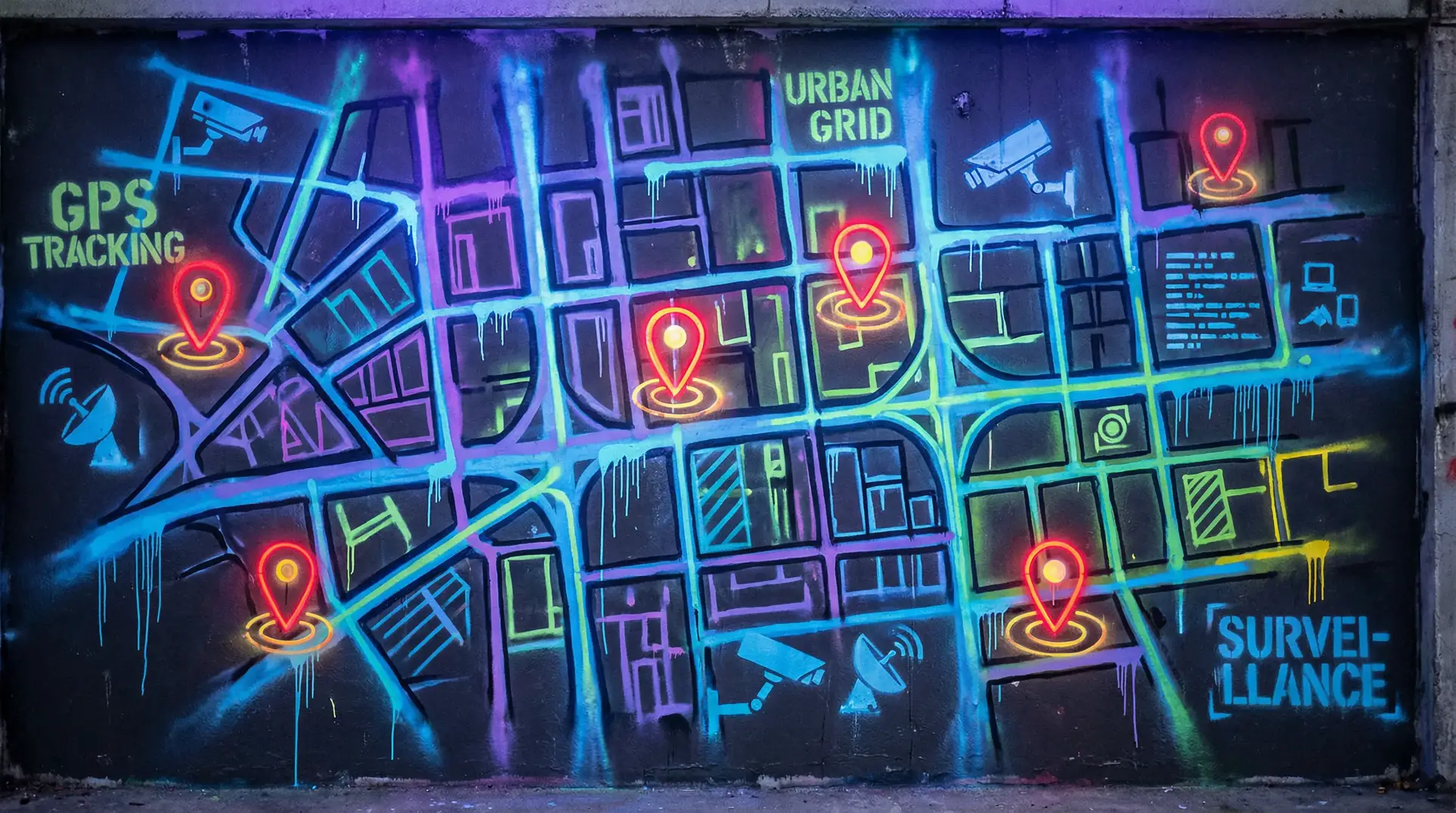 十二罗汉下载 狗仔追踪地图 - 城市涂鸦风格